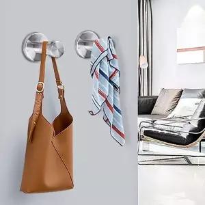 벽고정 스테인 의류걸이봉 문 행거 고리 브라켓 15cm (WFK9FBH)