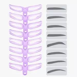 고품질 플라스틱 눈썹 가이드 라인 세트 8종 눈썹정리 키트 (WFK9FJ1)