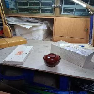 1970년대 일본 고급 플라스틱 미소국 그릇 세트/미사용품