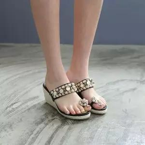 웨지슬리퍼 데일리 엄마신발 여름 키높이 슈즈 WA4120F