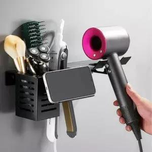 고데리정리 드라이기홀더 방수선반 무타공 욕실정리 WA48045