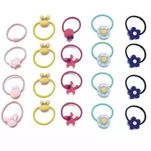 헤어 고무줄 머리끈 세트 컬러방울 세트 파우치 20p (WFK9FRR)