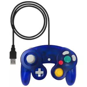 뉴로퀼 뉴 5.8피트 클래식 USB 유선 컨트롤러 게임패드 게임큐브 윈도우 PC MAC용 호환 (1팩) (클리어