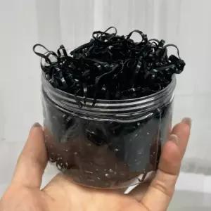 여아머리끈 미니 머리끈 머리 검정 밴드 고무 끈 줄 대용량 대용량머리끈