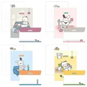 캐릭터손편지지 선물 커플 봉투포함 특별한날 대용량편지지 토끼 20p (WFKA1ZH)