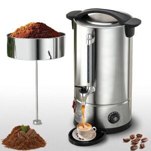 [포르르] rcqeuiol 상업용 커피 항아리, 160컵 / 25l 메이커(킵-웜 기능 포함), 뜨거운 음료 디스펜서, 전기 온수 항아리 스테인리스 스틸, 이벤트, 사무실, 파티, 케이터링용(160컵)