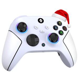 [포르르] 엑스박스 컨트롤러, 원 시리즈 x|s 콘솔, pc 윈도우, 스팀, 7가지 색상 rgb 라이트 / 1000mah 배터리 /프로그래밍 가능 /터보, 듀얼 진동 /3.5mm 오디오 잭용 dilong 2.4ghz 무선 컨트롤러