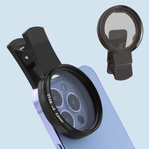 창의적인 조절 가능한 휴대폰 스타 카메라 필터 렌즈 보석 야간 촬영 위한 불빛 반짝이는 효과