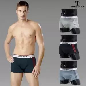 터프가이 남성 속옷 스트라이프 순면 스판 드로즈 남자 팬티 3종 세트