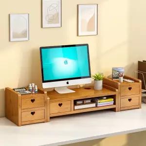 원목 모니터 받침대 수납함 책상 정리 화장대 서랍