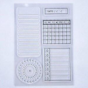 DDOWJOY 메시지 보드 캘린더 카드 만들기 장식 및 DIY 스크랩북을 위한 클리어 스탬프 보기 3042810