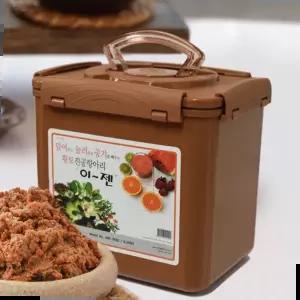 보관용기 이젠 진공항아리 8.2리터 사각 황토 밀폐용기