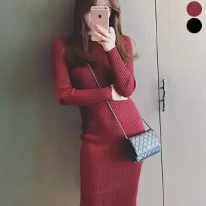 골지 원피스 날씬해보이는 롱원피스 타이트한 핏 니트