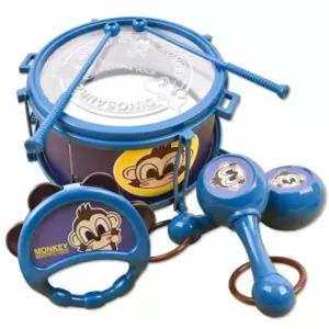 (파랑) 둥둥 몽키 드럼세트/완구/아동/음악/놀이/리듬/악기/교구/유아/키즈/장난감/어린이/뮤직/연주/초등