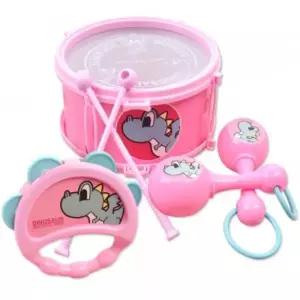 (분홍) 둥둥 다이노 드럼세트/음악/놀이/리듬/악기/교구/유아/키즈/장난감/어린이/뮤직/연주/초등/학생