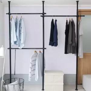 기둥식 행거/헹거/옷방/고정식/옷걸이/멀티/기둥/천정형/천장/의류/코트/수납/조립/폴행거
