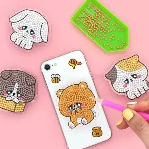 보석십자수 팝톡 스마트폰 지지대 손잡이 만들기 보석십자수DIY DIY보석십자수 아동미술재료