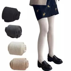 니트 유발 타이즈 스타킹 뜨개옷 따뜻한 포근한 꽈배기 NWD70D45 검정 딥그레이