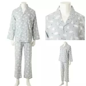 [비너스] 화이트 곰나염 면레이온 남자잠옷 [VPA4571M] 110사이즈 남성파자마 귀여운 곰돌이 부드러운 촉감