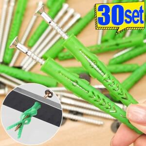 8cm 녹색 나일론 튜브 확장 나사 헤비 듀티 드라이월 앵커 실용적인 가구 수리 홈 리노베이션 패스너