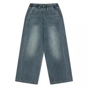 소이 주니어 봄가을옷 남여아 사이드 절개 빅와이드 블루진 고학년 중학생 바지26S1253