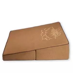 휴대용 명상 쿠션 린넨-갈색-60x60cm 사찰 비스듬한 패드 절방석 무릎