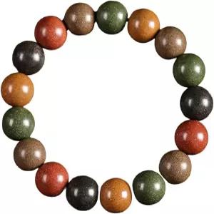 토쿠나 풍수 비즈 팔찌 스트레스 해소 목재 향 천연 허브 명상 악세사리 전통 중국 핸드메이드 공예