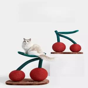 고양이 스크래쳐 체리장난감 체리모양 캣트리 대형 선인장