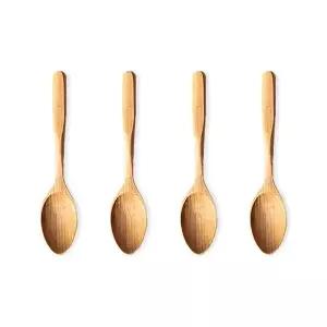 고품질 티스푼 느티나무 원목 티스푼 4세트 우드 (WFK9ZYT)