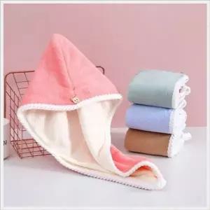 극세사 드라이 샤워 헤어 타올 타월 머리수건 양면 핑크 (WFKAEL0)