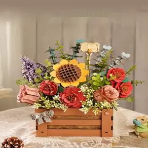 원목 DIY 꽃 튤립 퍼즐 홈데코 인테리어 플라워 블록