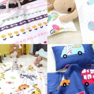 순면 유아 어린이 여름 홑이불 배게 커버 세트 6종 WF7A16C