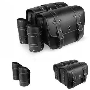 오토바이 가죽리어백 리어백 시트백 사이드백 수납가방