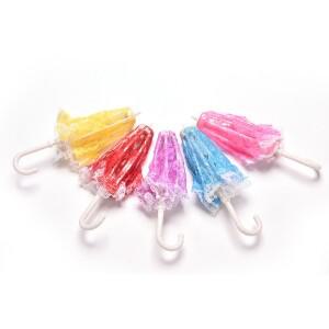 몽테조이 인형 장난감용 플라스틱 레이스 우산 수제 액세서리   색상