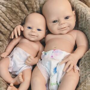 몽테조이 33CM/42CM 도색되지 않은 다시 태어난 인형 소년/소녀 전신  실리콘 비비 장난감 아이의 크리스마