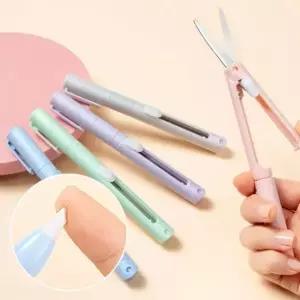 ksr 펜타입 세라믹 칼 접이식 가위 2in1 핑크