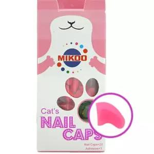 미쿠 고양이 발톱 캡 할큄 방지 발톱 커버 네일 핑크