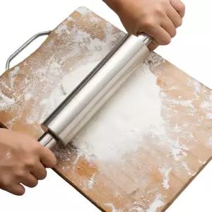 스텐 빵반죽 밀대 롤 19cm 밀가루 롤링핀 만두피 대형