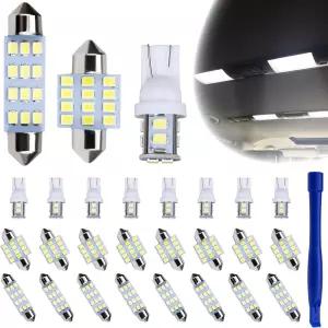 eocstm 24 PCS 차량용 실내 LED 돔 조명 194 T10 DE3175 578 31mm 42mm 루체 파라 카로 자동차 지도 번호판