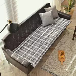 타탄체크 에어스킨 쇼파패드/ 카우치 소파 커버 매트 깔개 사계절 쇼파방석 3인용 4인용