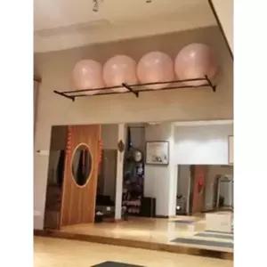 헬스용품 짐볼 거치대 정리대 보관함 벽걸이 요가볼 헬스장 받침대 245cm 블랙 4개