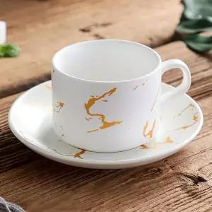 [골드스마일]어반 마블 커피잔 세트 160ml 도자기 머그 커피잔