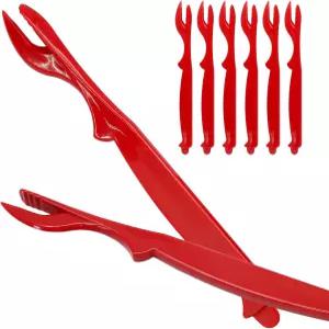 Opfiue 25PCS 게 다리 크래커 이지 오프너가 랍스터 내구성 있는 가재 새우 해산물 도구(빨간색)를 위한