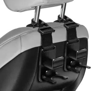 Wogomz 2PCS 카시트 헤드레스트 후크 자동차용 핸드백 지갑 코트 우산 물병용 자동차 시트 보관 정리 걸이