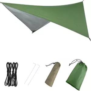 야외 하이킹 해변 배낭여행을 위한 아자르시스 해먹 캠핑 타프 레인 플라이 방수 텐트 쉘터 차양 선쉐이드