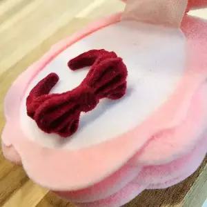 빨강 리본 반지 벨벳반지 리본반지 겨울반지 귀여운반지 우정반지 여성반지