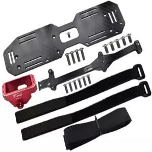 트랙사스 1/8 4WD 슬레지 몬스터 트럭 95076-4 - 22Pc 세트 레드용 알루미늄 7075-T6 서보 마운트 및 탄소