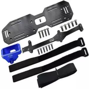 트랙사스 1/8 4WD 슬레지 몬스터 트럭 95076-4 - 22Pc 세트 블루용 알루미늄 7075-T6 서보 마운트 및 탄소