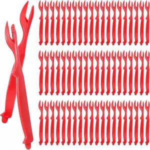 이안팬 60개 게 다리 크래커 랍스터 이지 오프너 조개를 위한 도구 세트 선택 칼 해산물 새우 먹기