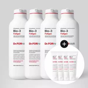 [] 닥터포헤어 모발빠짐감소 뿌리볼륨개선 폴리젠 바이오3 샴푸 500mlX4 [+바이오3 샴푸 70mlX4]